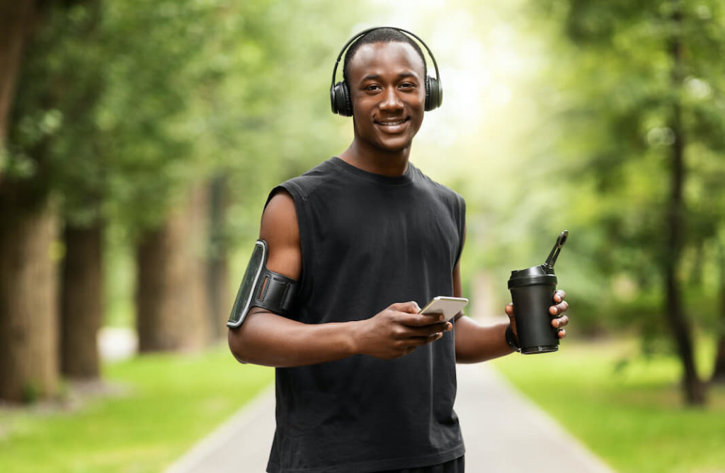 Exercise Reduces Stress and Anxiety - African Man Walking