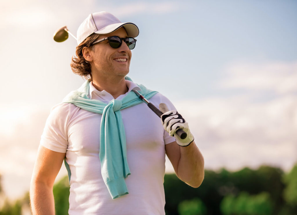 men's sports over 40 - golf training exercise
