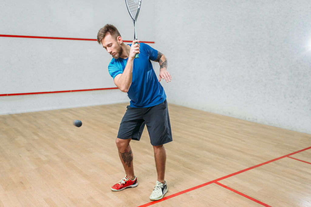men's sports over 40 - squash racquetball training exercise