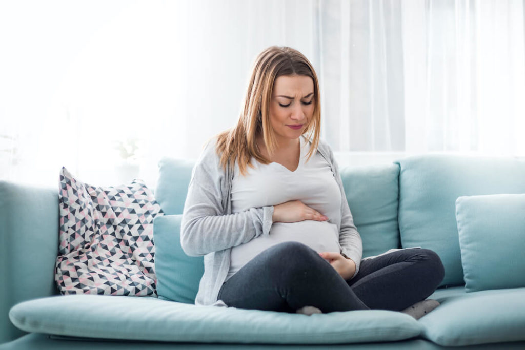 Constipation Pregnancy Symptoms - Woman Having Abdominal Pain