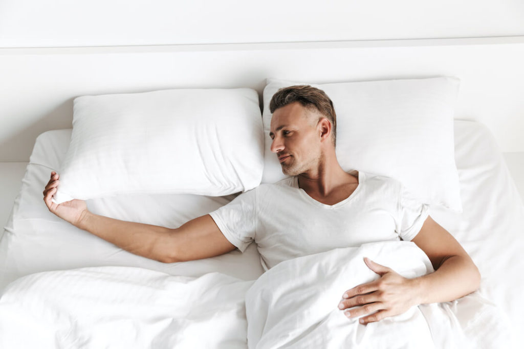 Erectile Dysfunction from Diabetes and Alcohol and High Blood Pressure - Lonely Man in Bed